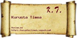 Kurusta Tímea névjegykártya